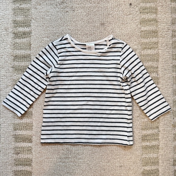 H&M Black And White Striped Baby Shirt - Picture 6 of 6